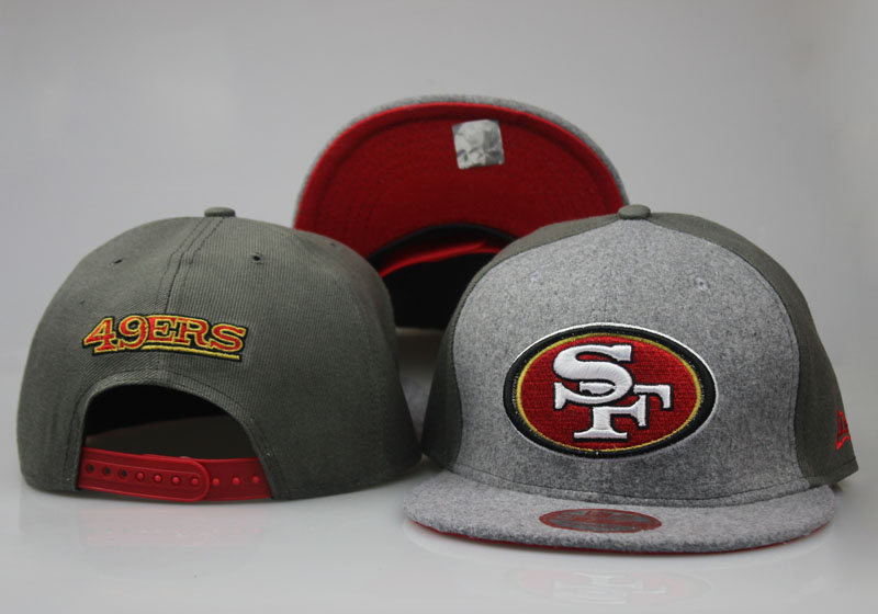 49ers Team Logo Gray Olive Adjustable Hat LT