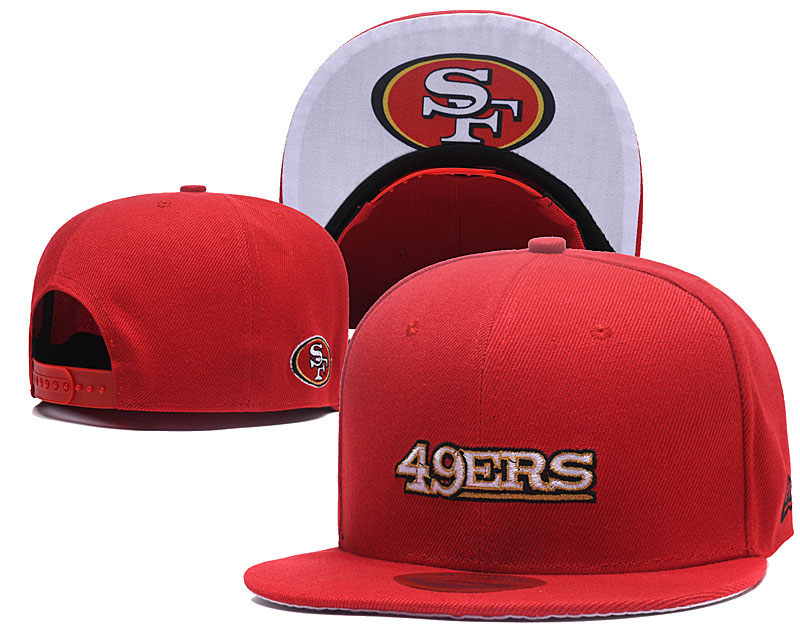 49ers Team Logo Red Adjustable Hat LT