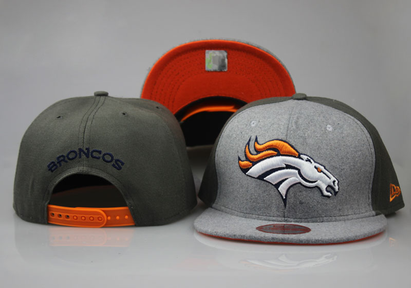 Broncos Team Logo Gray Olive Adjustable Hat LT