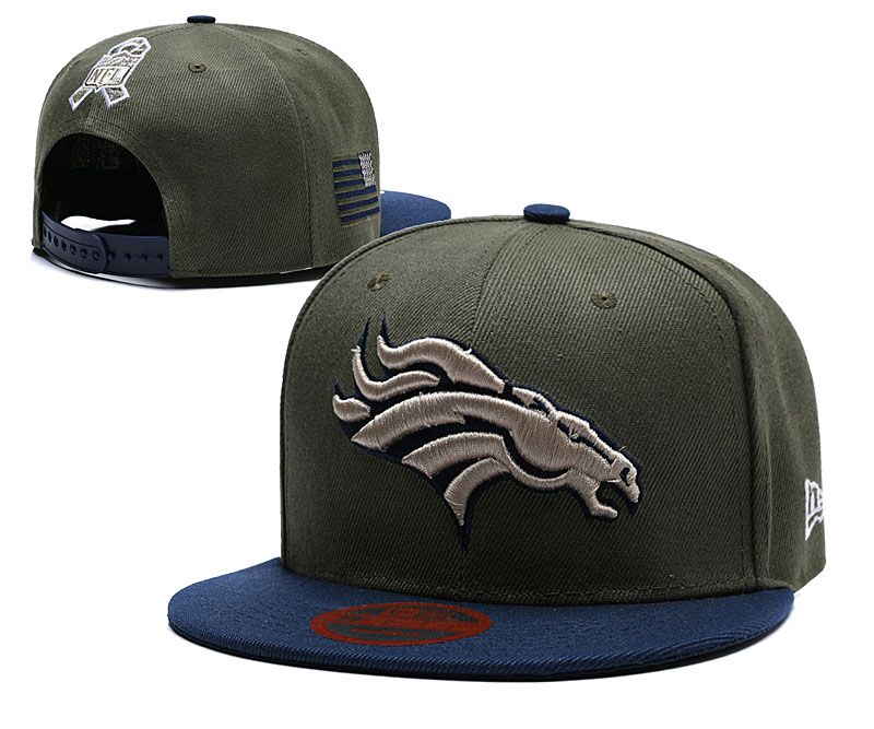 Broncos Team Logo Olive Navy Adjustable Hat LT