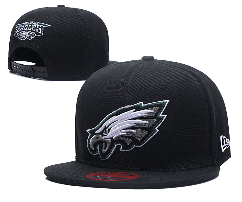 Eagles Team Logo Black Adjustable Hat LT