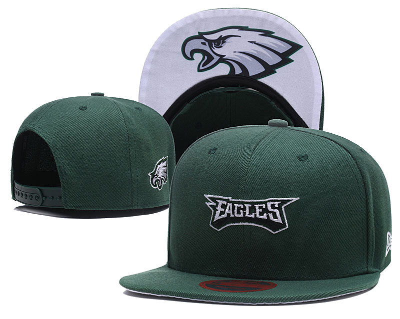 Eagles Team Logo Green White Adjustable Hat LT
