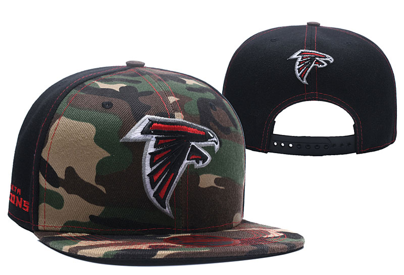 Falcons Fresh Logo Camo Black Adjustable Hat LT