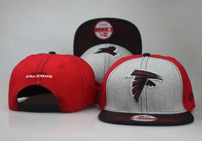 Falcons Team Logo Gray Red Adjustable Hat LT