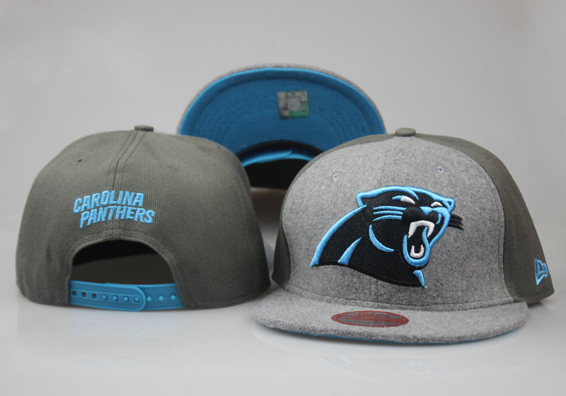 Panthers Team Logo Gray Blue Adjustable Hat LT