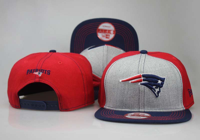 Patriots Team Logo Gray Red Adjustable Hat LT - Click Image to Close
