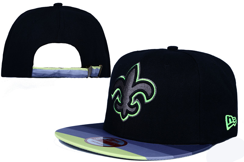 Saints Fresh Logo Fluorescence Black Adjustable Hat LT