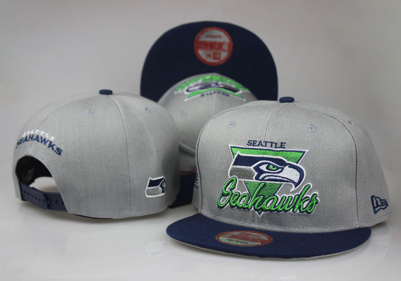 Seahawks Team Logo Gray Adjustable Hat LT