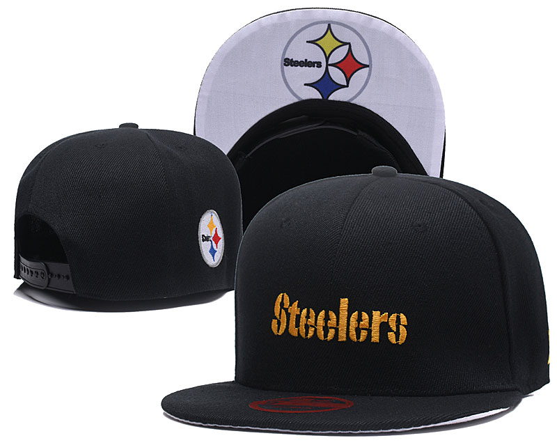 Steelers Fresh Logo Black Adjustable Hat LT