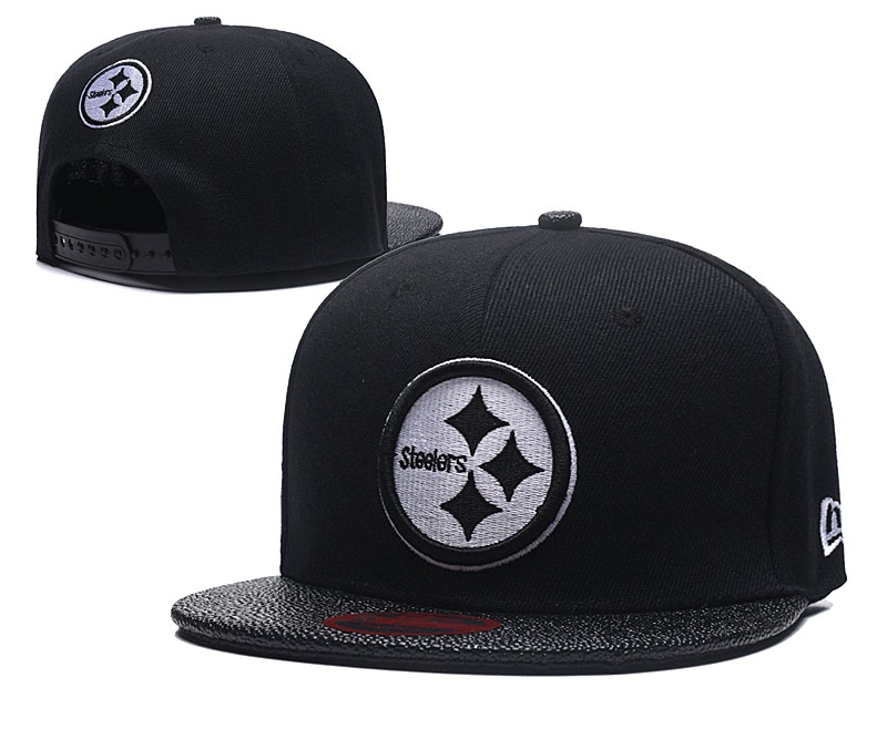 Steelers Team Logo All Black Adjustable Hat LT