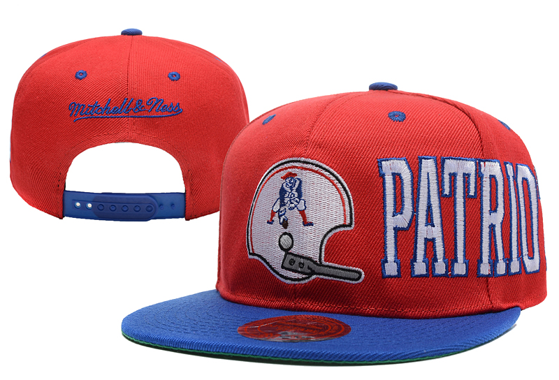 Patriots Team Logo Red Mitchell & Ness Adjustable Hat LX