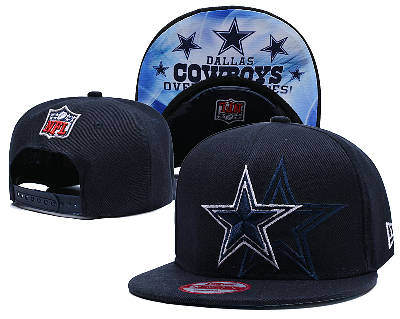 Cowboys Team Logo Navy Adjustable Hat TX