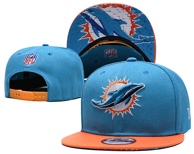 Dolphins Team Logo Blue Adjustable Hat TX