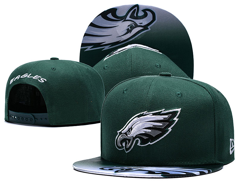 Eagles Fresh Big Logo Green Adjustable Hat TX - Click Image to Close