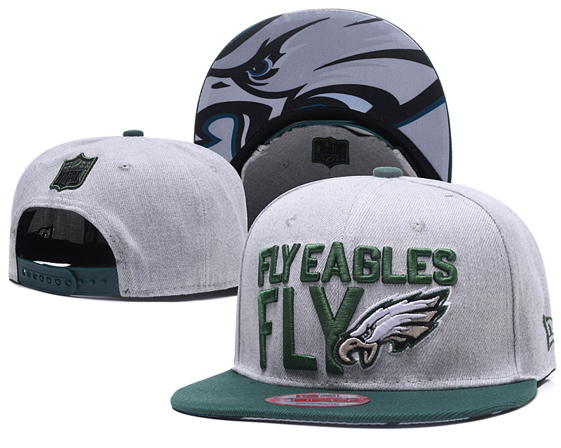 Eagles Team Bigo Logo Gray Adjustable Hat TX - Click Image to Close