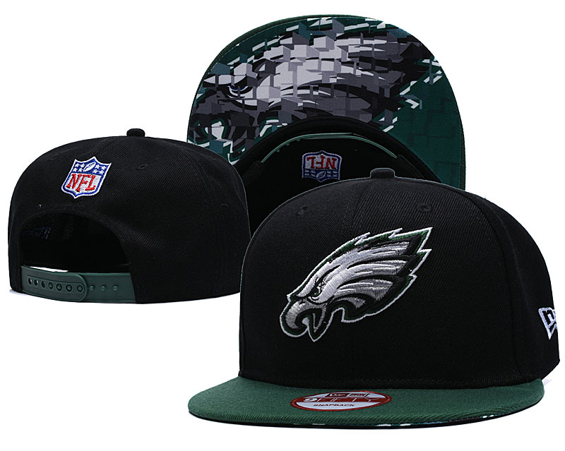 Eagles Team Logo Black Adjustable Hat TX