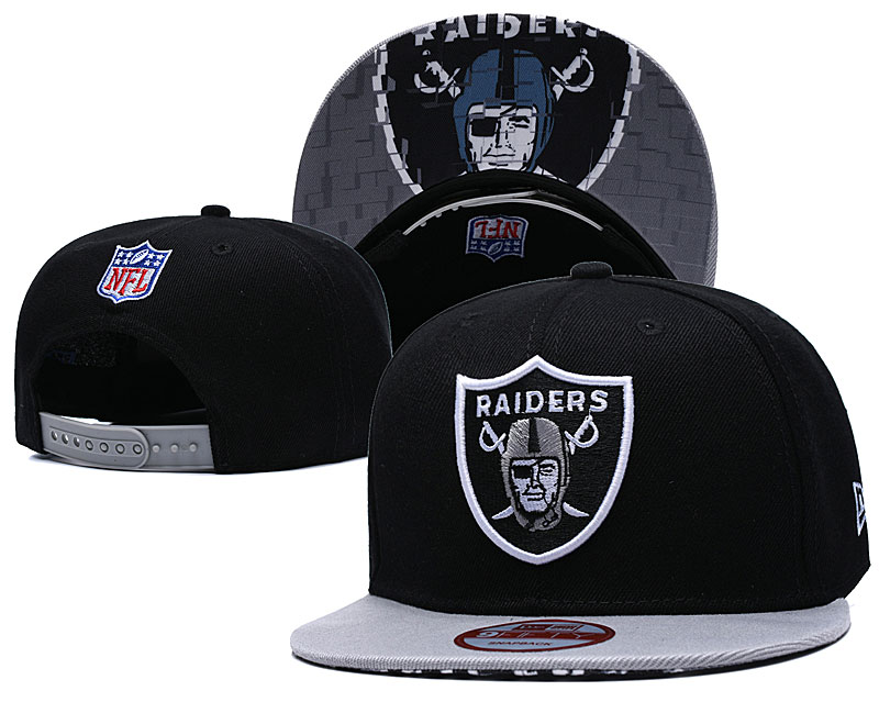 Raiders Fresh Logo Black Adjustable Hat TX