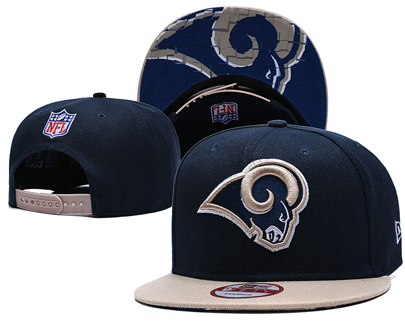 Rams Team Logo Navy Adjustable Hat TX