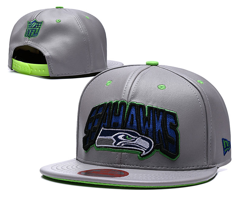 Seahawks Team Logo Gray Adjustable Hat TX