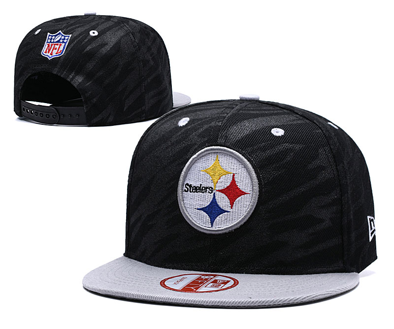 Steelers Team Logo Black Adjustable Hat TX