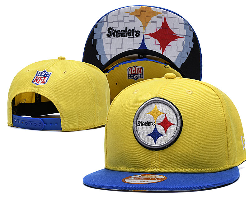 Steelers Team Logo Yellow Adjustable Hat TX