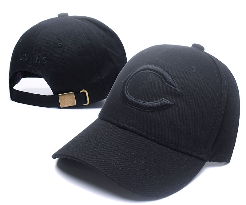 Bears Fresh Logo All Black Peaked Adjustable Hat SG