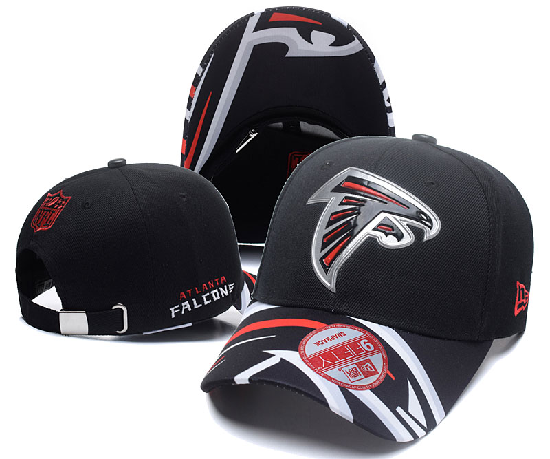 Falcons Team Logo Black Peaked Adjustable Hat SG