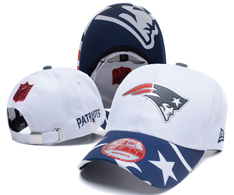Patriots Team Logo White Peaked Adjustable Hat SG