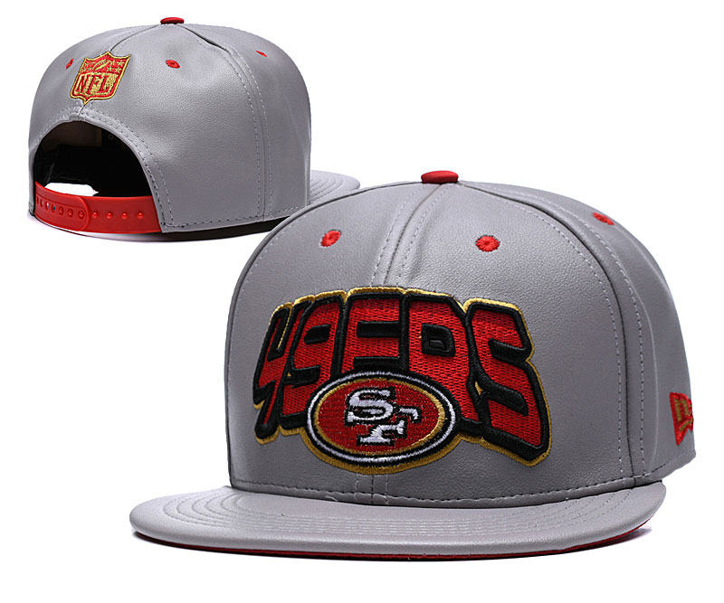 49ers Fresh Logo Gray Adjustable Hat TX - Click Image to Close