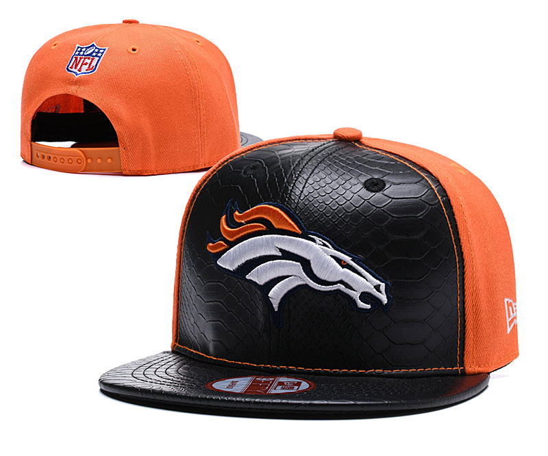 Broncos Team Logo Black Orange Adjustable Hat TX