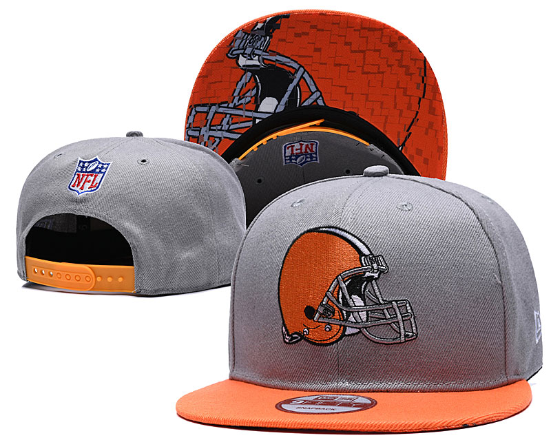 Browns Team Logo Gray Blue Adjustable Hat LT