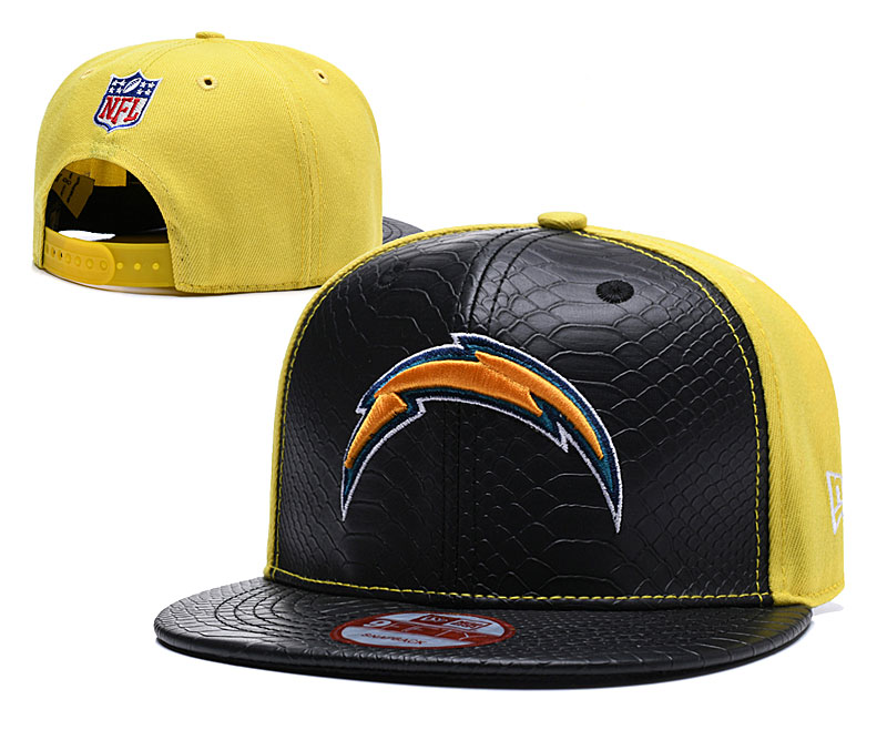 Chargers Team Logo Black Yellow Adjustable Hat TX