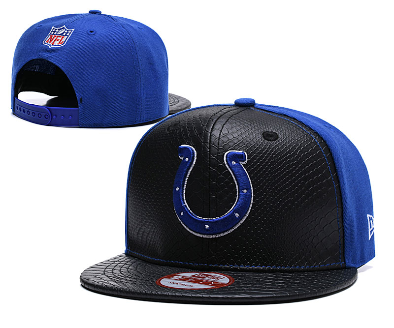 Colts Team Logo Black blue Adjustable Hat TX