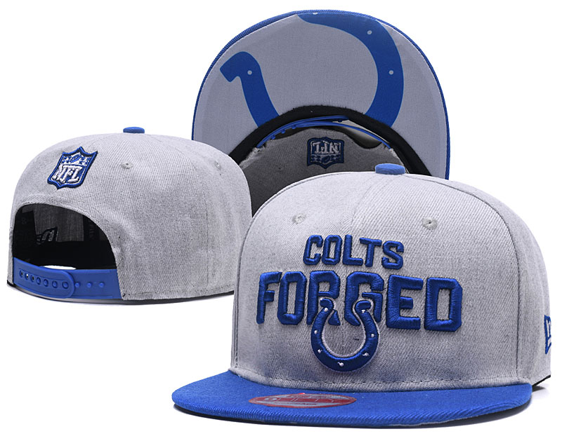 Colts Team Logo Gray Adjustable Hat TX