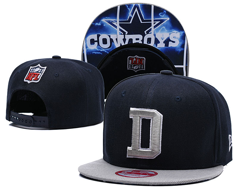 Cowboy Team D Logo Navy Adjustable Hat TX