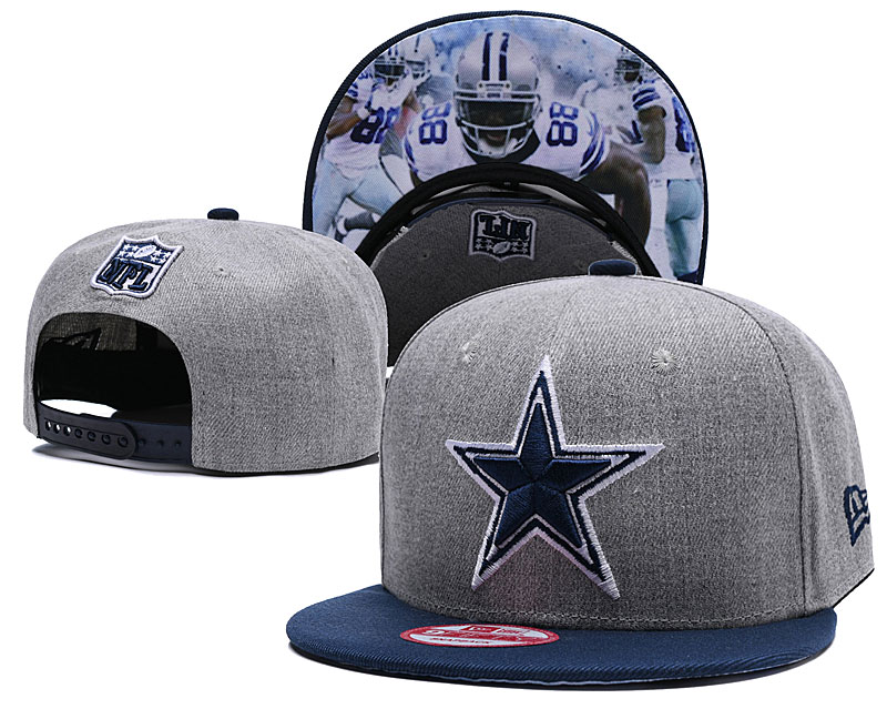 Cowboys Fresh Logo Gray Adjustable Hat TX