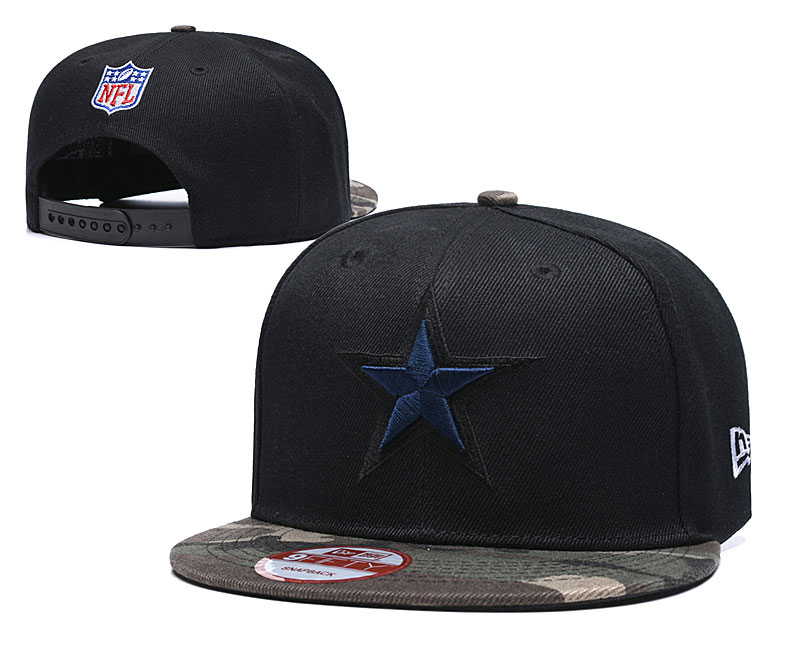 Cowboys Team Big Logo Black Camo Adjustable Hat TX