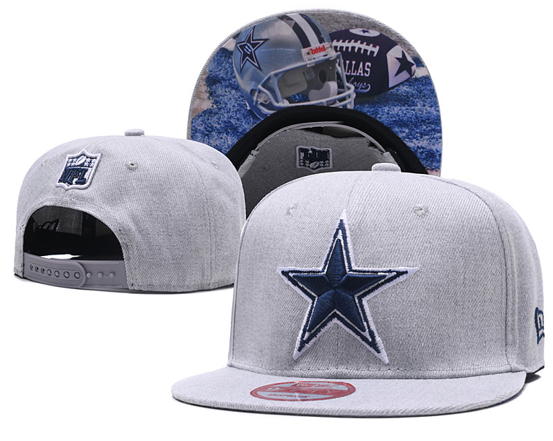 Cowboys Team Big Logo Gray Adjustable Hat TX