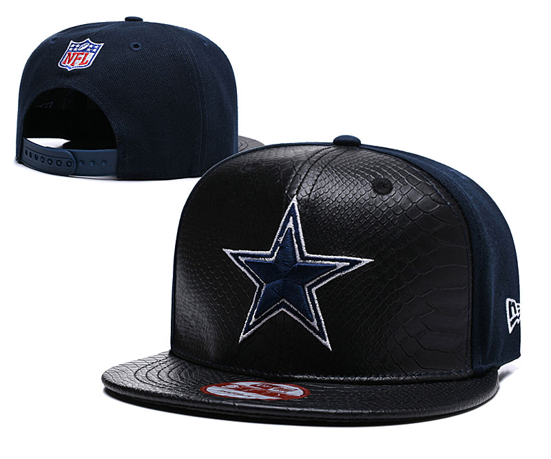 Cowboys Team Logo Black Adjustable Hat TX