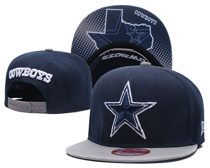Cowboys Team Logo Navy Adjustable Hat TX