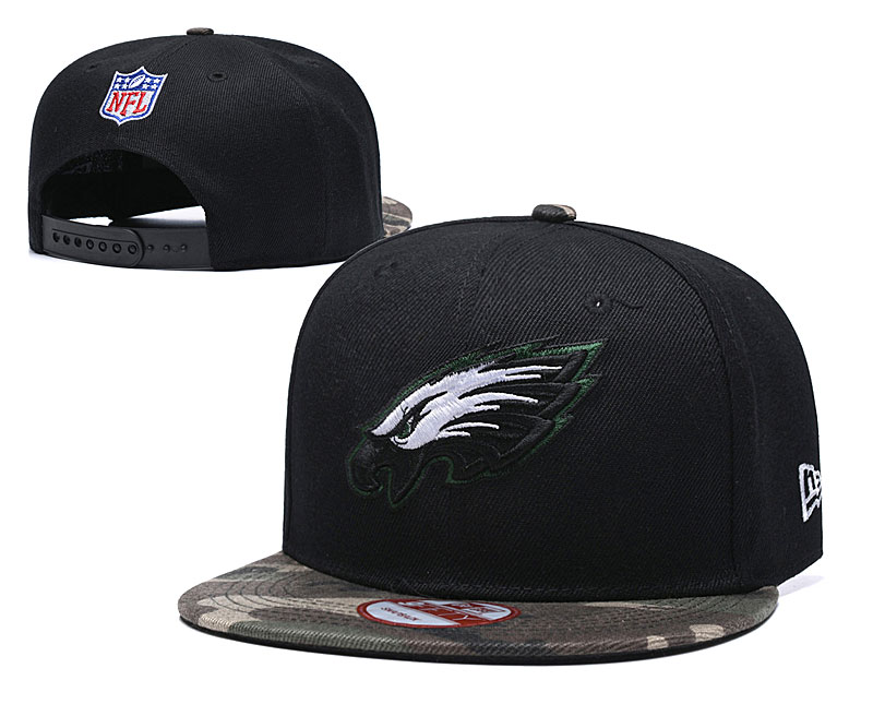 Eagles Team Logo Black Adjustable Hat TX