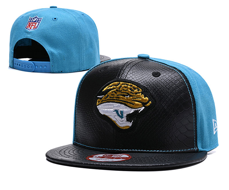Jaguars Team Logo Black Blue Adjustable Hat LT