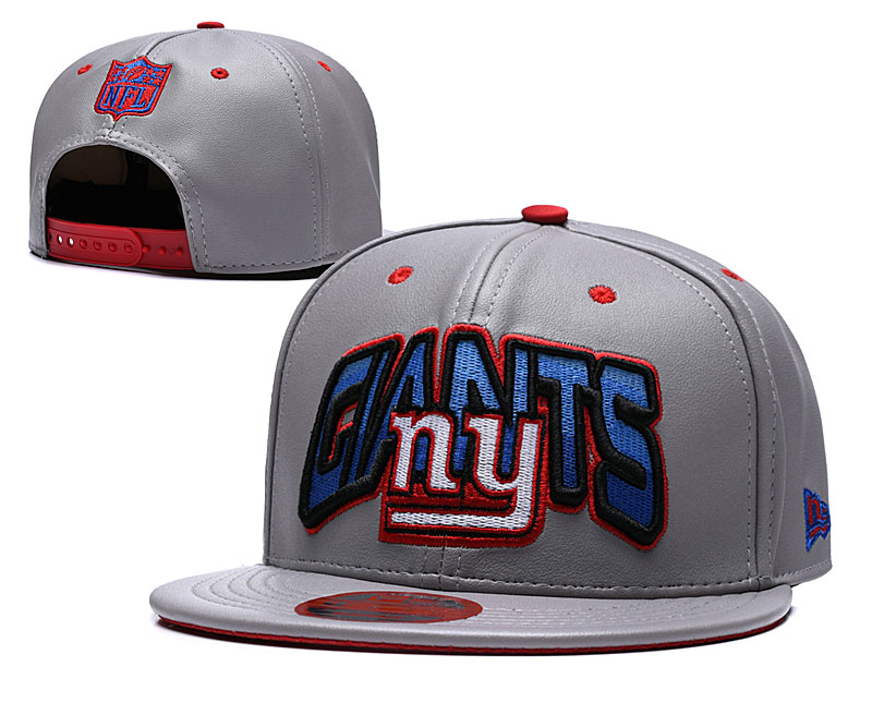 New York Giants Fresh Logo Gray Peacked Adjustable Hat TX