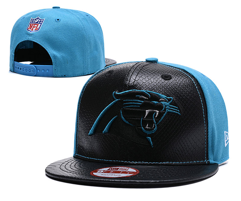 Panthers Fresh Logo Black Blue Adjustable Hat TX