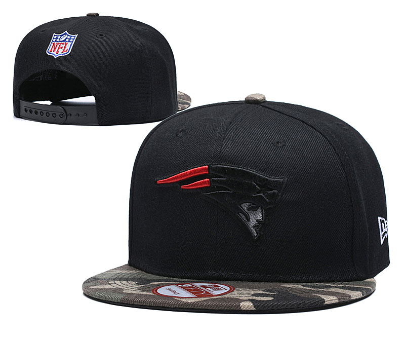Patriots Team Logo Black Adjustable Hat LH