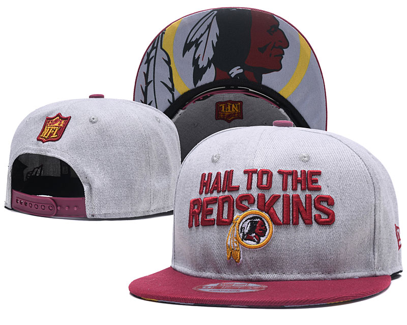 Redskins Team Logo Gray Adjustable Hat TX