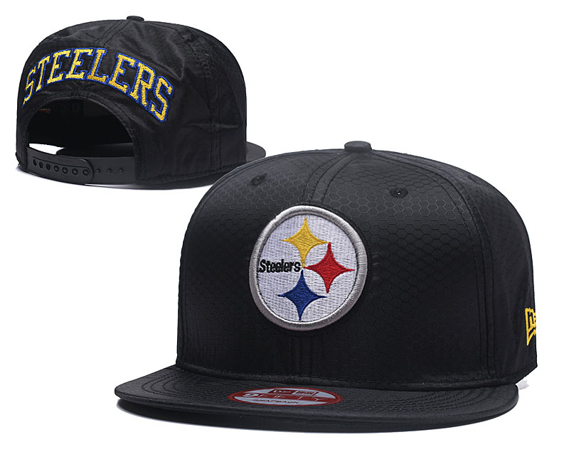 Steelers Team Logo Black Adjustable Hat LH