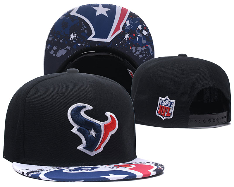 Texans Fresh Logo Black Navy Adjustable Hat TX