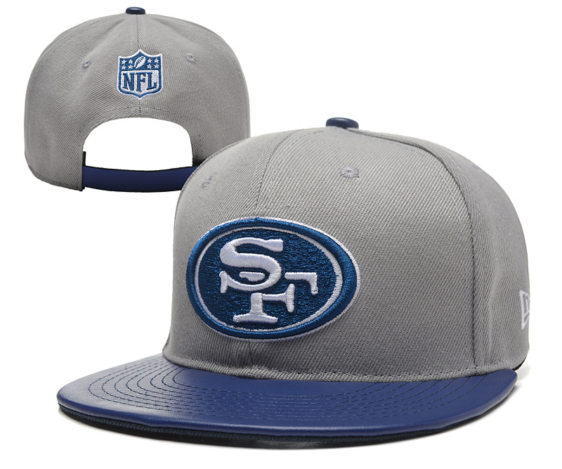 49ers Team Logo Gray Adjustable Hat YD