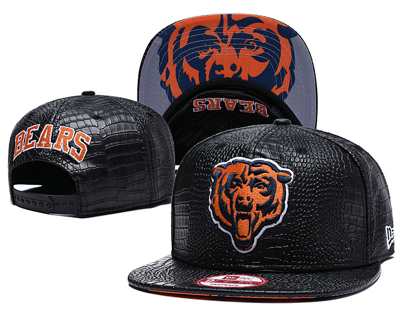 Bears Fresh Logo Black Leather Adjustable Hat GS